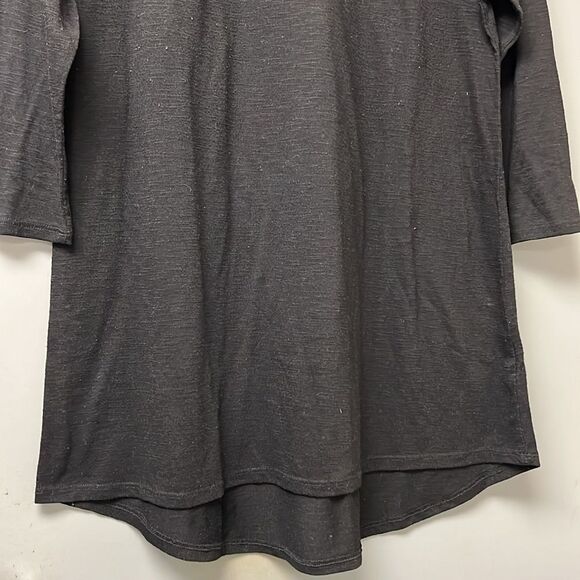 My Michelle Womens Long Sleeves Top Size M Lace Front and Back Top Black - Picture 4 of 10